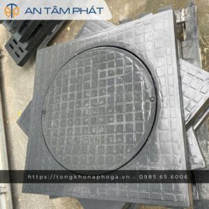 Nắp hố ga composite 900×900 (Khung dương – Chống mùi)