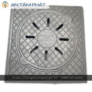 Nắp hố ga composite 900×900 (Khung dương – Thoát nước)